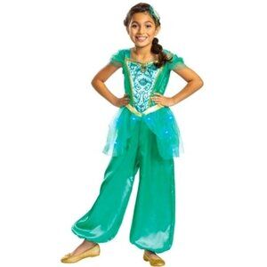 NWT Disney Princess‎ Jasmine Deluxe Light-Up Costume Teal/Gold – Girls 4-6X